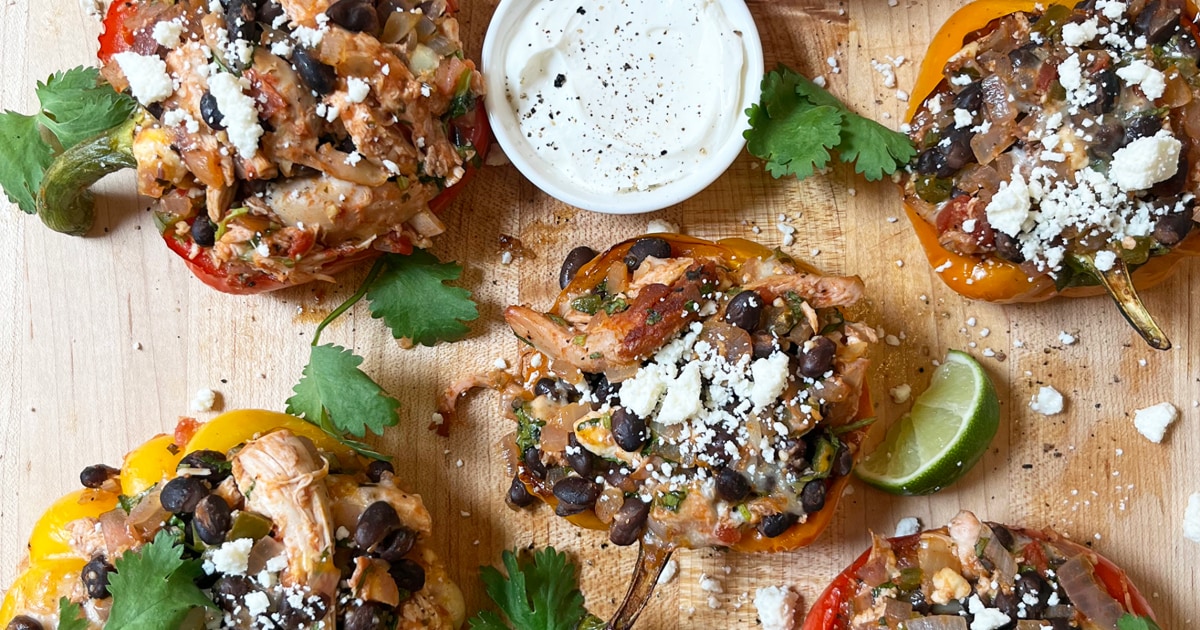 Easy, healthy meal ideas for the week ahead: Chicken fajita stuffed peppers, tuna macaroni salad and more