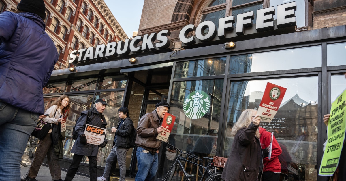 Starbucks union to strike at more than 100 locations on Red Cup Day