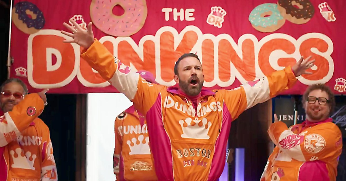 Ben Affleck Sings In Front Of J. Lo In Super Bowl Dunkin' Ad