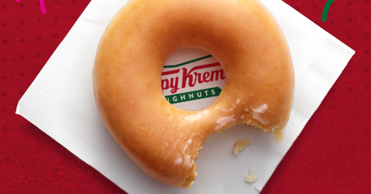 Krispy Kreme is giving away free doughnuts this Saturday — no purchase necessary