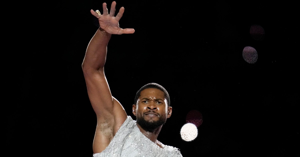 usher super bowl north west