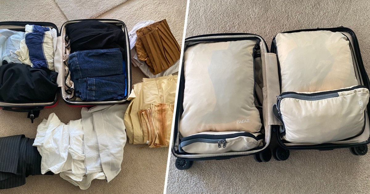 These packing cubes averaged me 44 more clothes in my suitcase