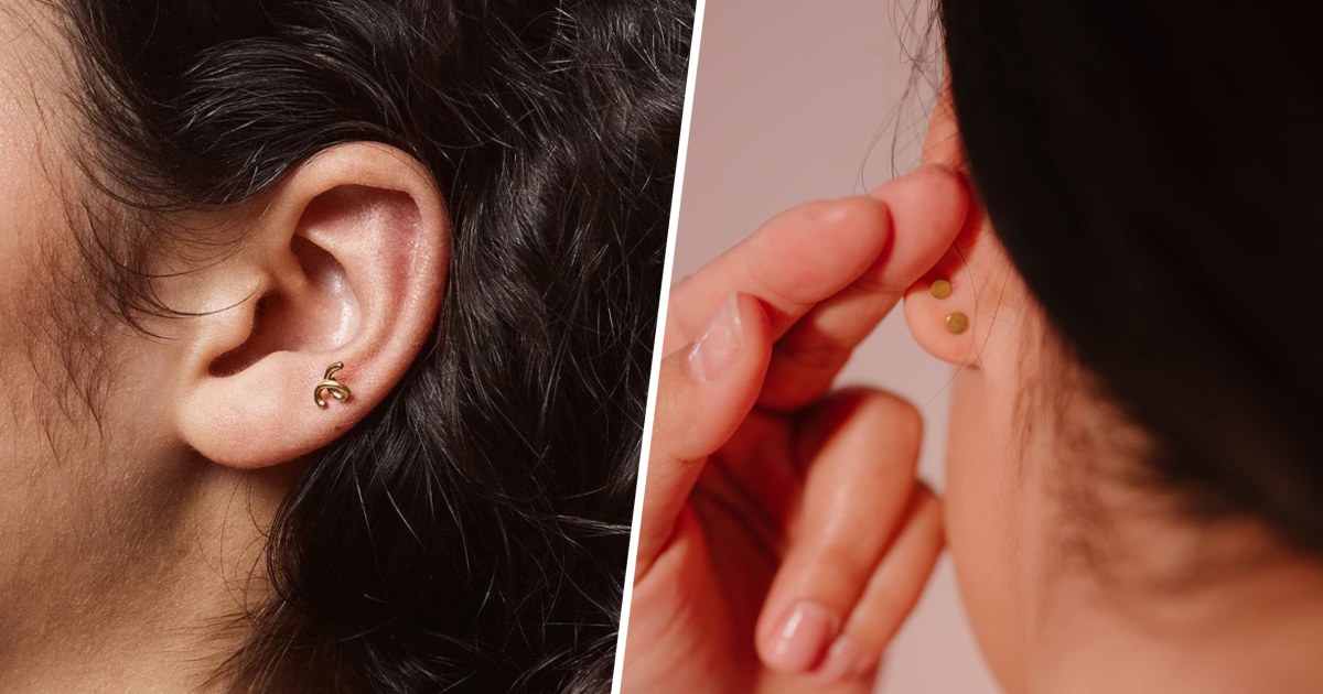 ear 20 gauge flat back earrings