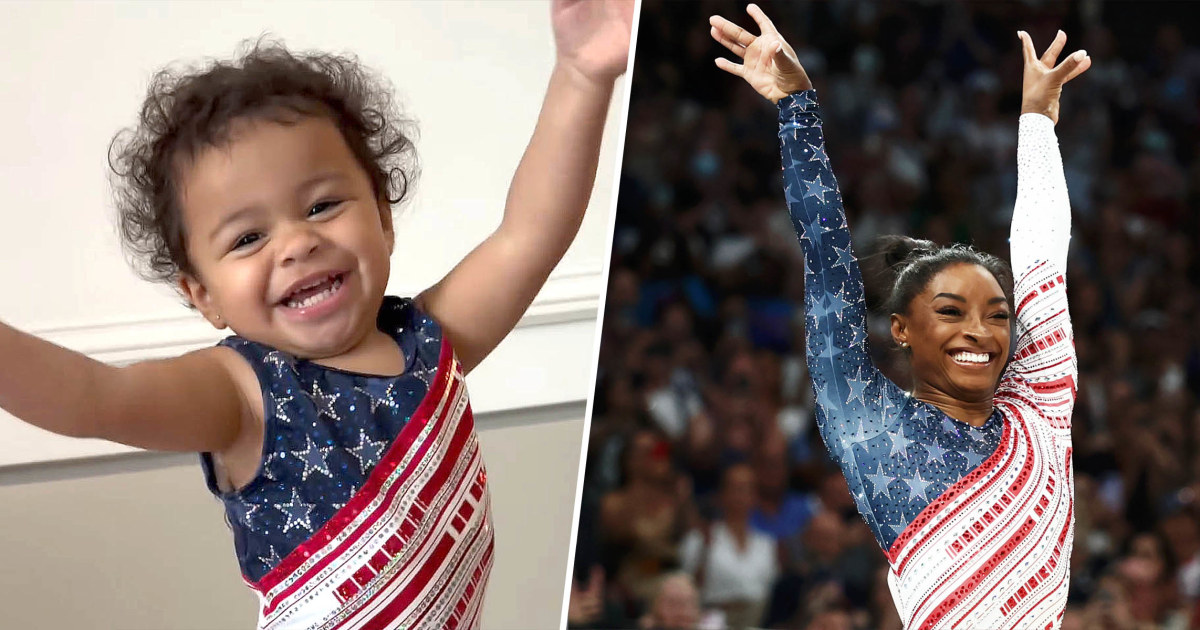 Simone Biles' Niece Ronni Twins In Tiny Matching Leotards