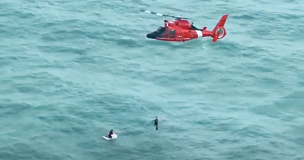 A man rode out Hurricane Milton clinging to a cooler in the middle of the ocean, Coast Guard says