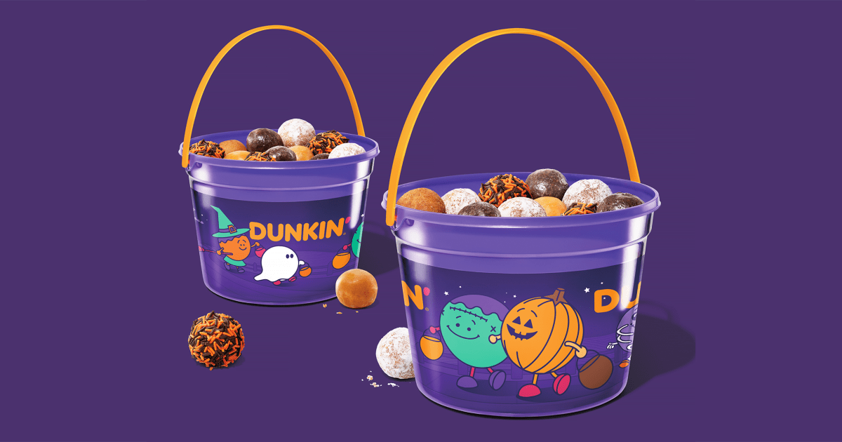 Dunkin’s Munchkins Bucket and Halloween Menu Are Now Available