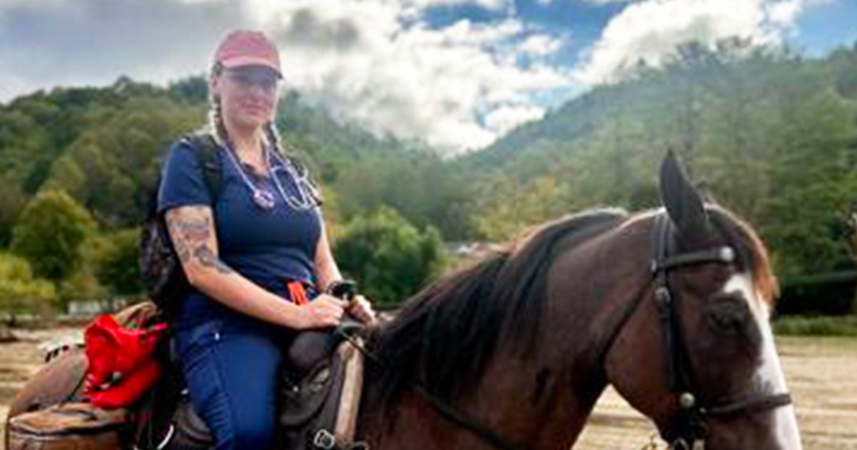 Women Are On Horseback To Help New Moms after Hurricane Helene