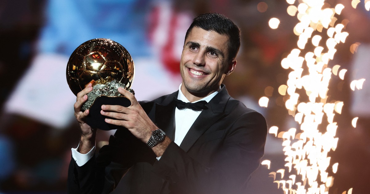 Rodri wins Ballon d’Or award for best men’s player in world soccer