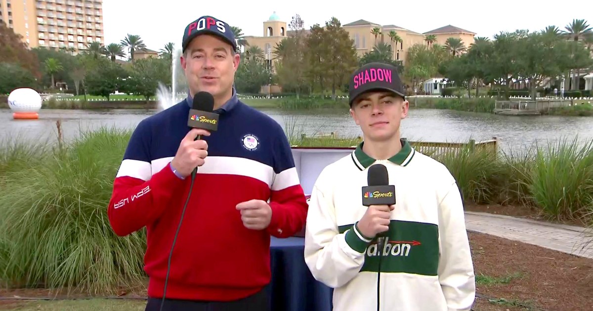 Carson Daly’s son reacts to learning he’s competing against a golf legend