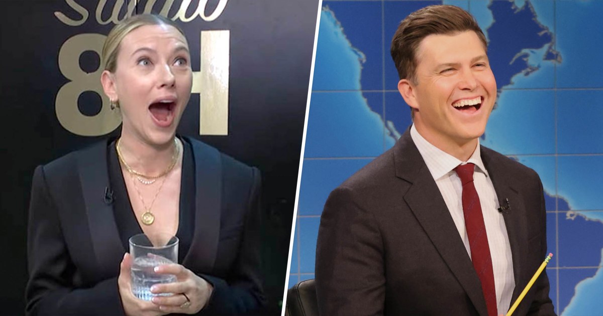 Scarlett Johansson Reacts Live To Colin Jost’s NSFW Jokes About Her