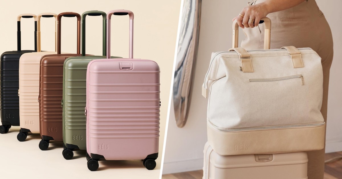 Beis Luggage Sets Carry On Luggage With Matching Tote Beis