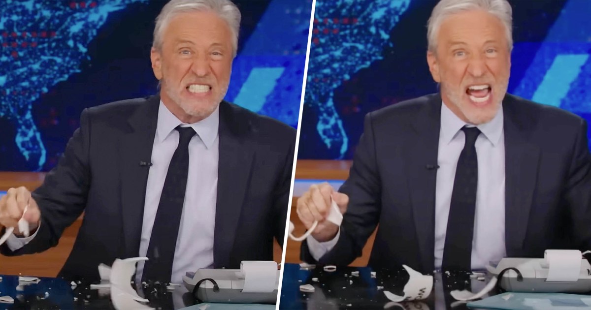 Jon Stewart injures hand after shattering mug on 'Daily Show': 'I’ll be going to the hospital soon'