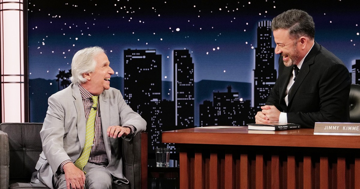 Henry Winkler, grandpa of 7, gives Jimmy Kimmel this 1 piece of grandparenting advice