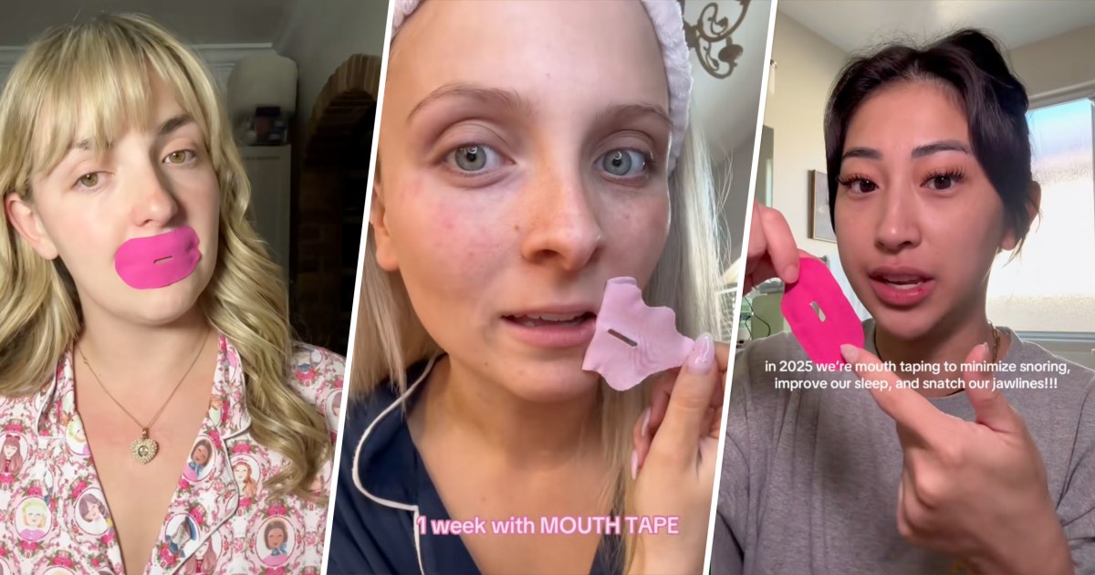 Mouth tape with a breathing hole is taking over TikTok. Is it safer than the original trend?