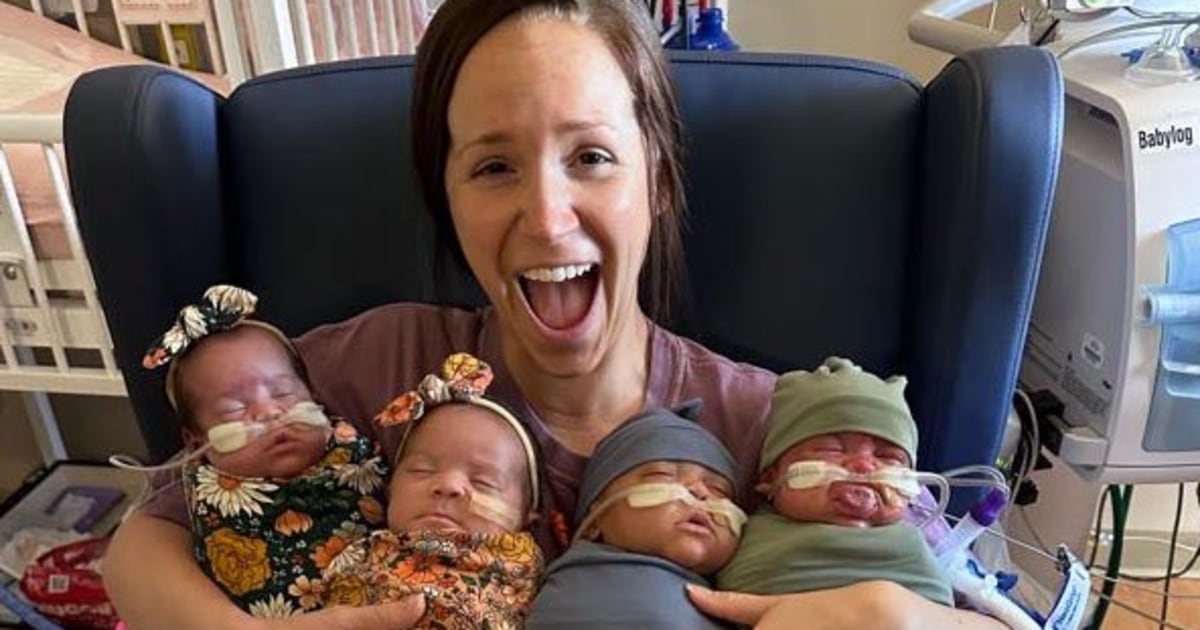 EXCLUSIVE: Babies Just Set a Guinness World Record as the Most Premature Surviving Quadruplets. See Them Now