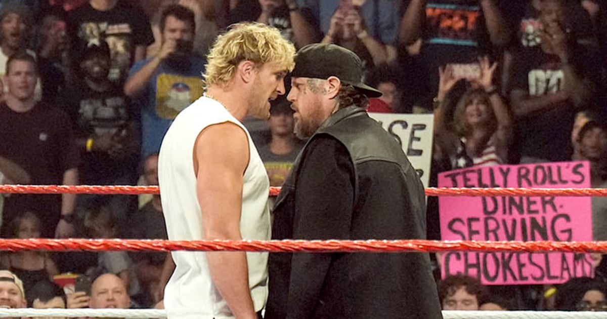 Jelly Roll Mixes It Up with Logan Paul in a WWE Ring — and Gets Kicked in the Head