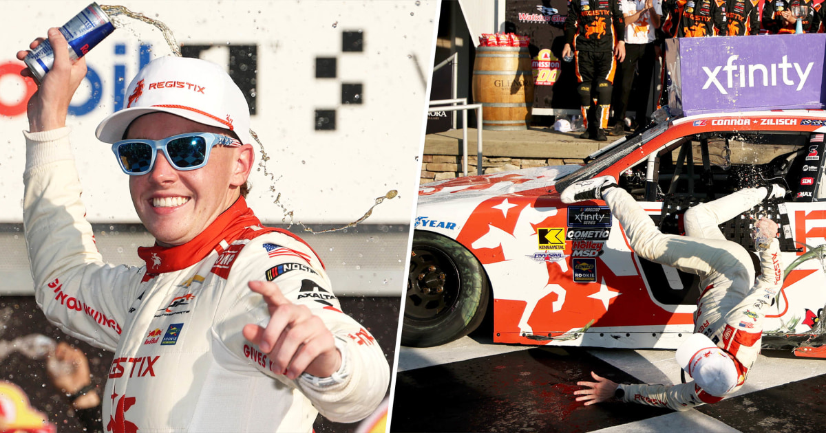 NASCAR Winner Breaks Collarbone After Falling Off Car During Celebration