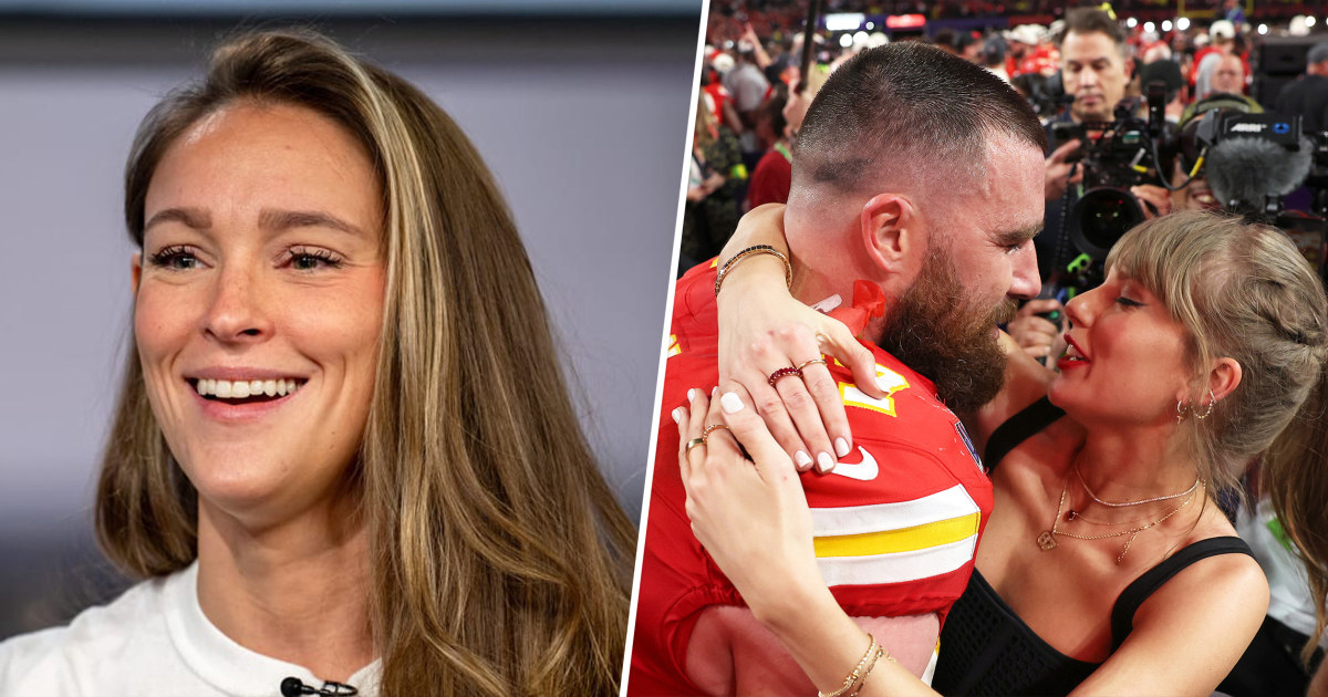 Kylie Kelce Is Talking About Why She Won't Talk About the Travis and Taylor Engagement