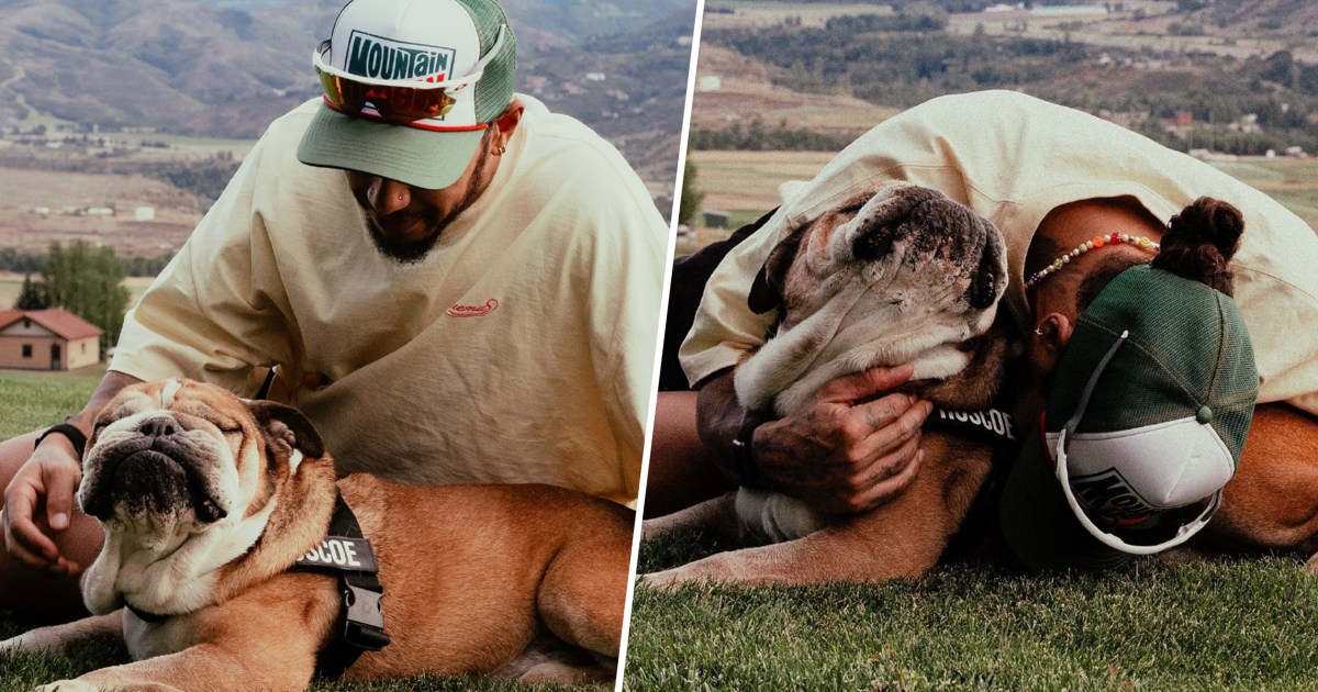 F1 Driver Lewis Hamilton Shares Dog Roscoe Died in His Arms in Heartbreaking Post