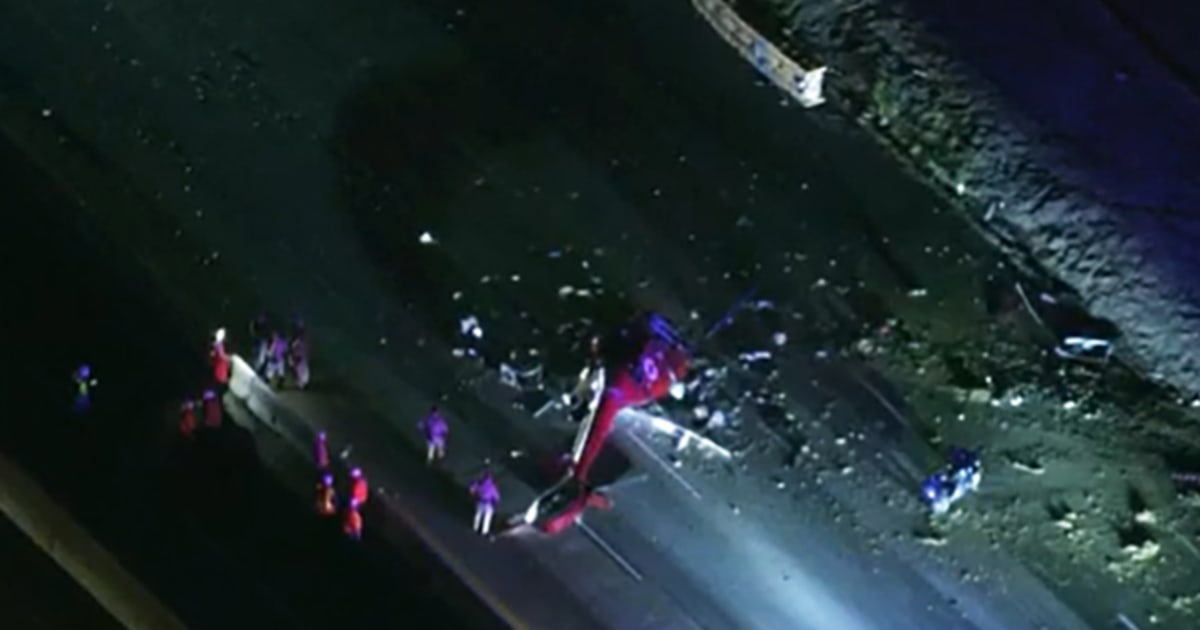 3 Critically Injured After Helicopter Crashes on California Freeway