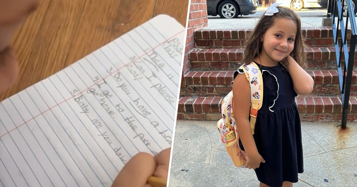 2nd Grader's Homework Was to Use 'Down' in a Sentence. Her Answer Has Everyone Laughing