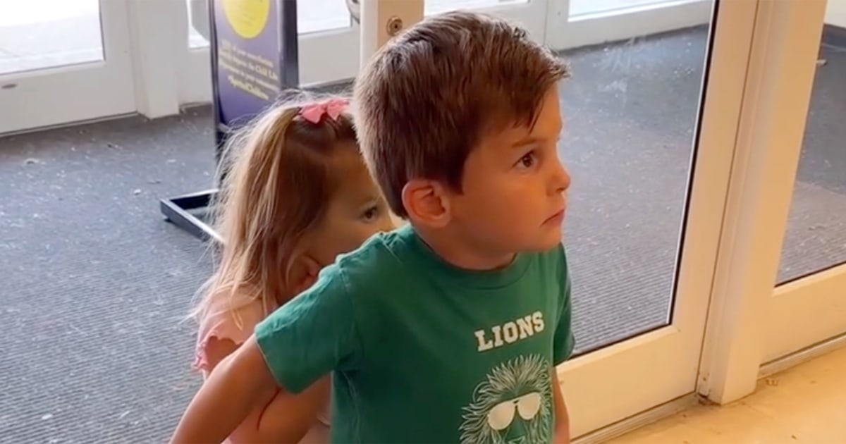 A Brother Protects His Little Sister From a Spooky Situation: See the Sweet Video