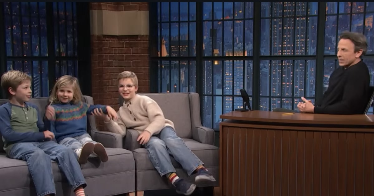 Seth Meyers' Interview with His 3 Children Goes Delightfully Off the Rails