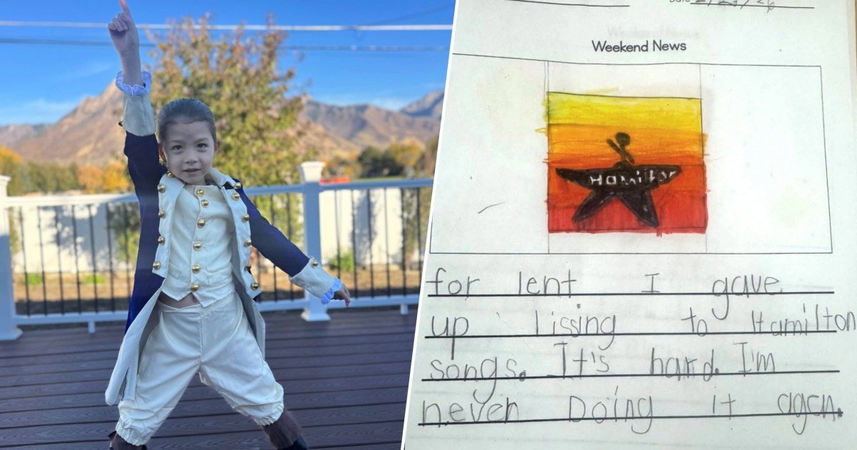 This 7-Year-Old Gave up 'Hamilton' for Lent. It's Not Going Well