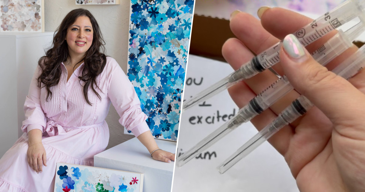 Woman Repurposes IVF Syringes To Make Art. It Helped Her - And Other Families - Cope With Infertility
