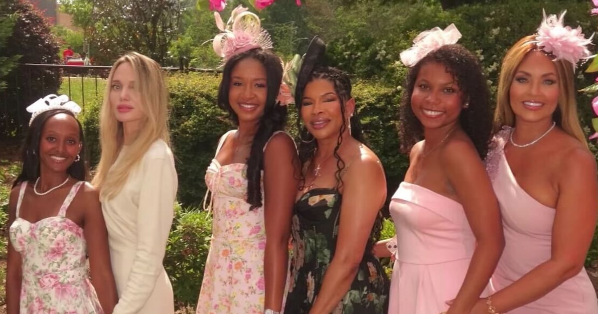Angelina Jolie and 'RHOP' Star Gizelle Bryant Join Daughters at Sorority Event