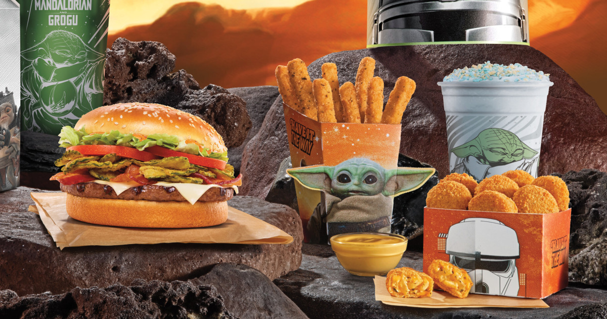 Beginning May 4, Burger King will begin offering a limited time menu in honor of “Star Wars: The Mandalorian and Grogu.
