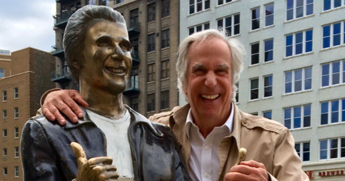 Henry Winkler loves the bronze statue of his famous 