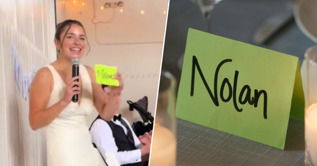 Bride Surprises Groom With His Name Tag From the 1st Day They Met 10 Years Earlier: ‘Mastermind'