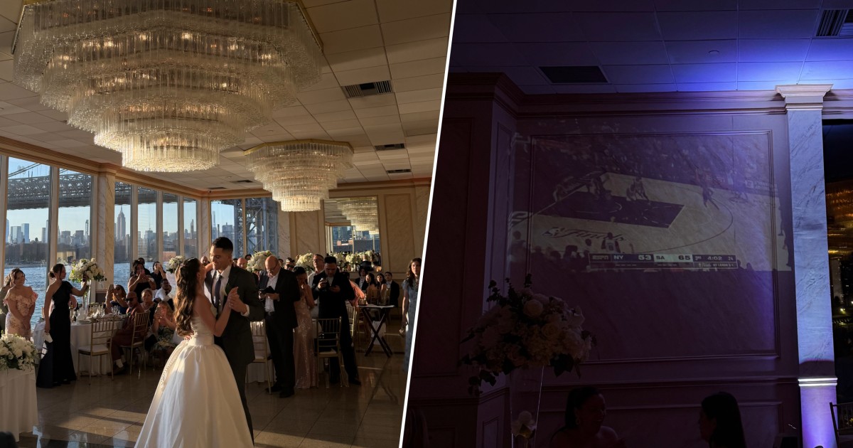 These Knicks Fans Played the NBA Finals at Their Wedding. The Gamble Played Off