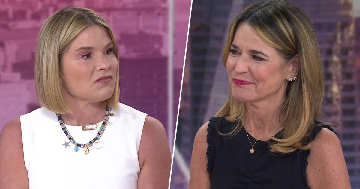 In an emotional conversation with Jenna Bush Hager, the Sava