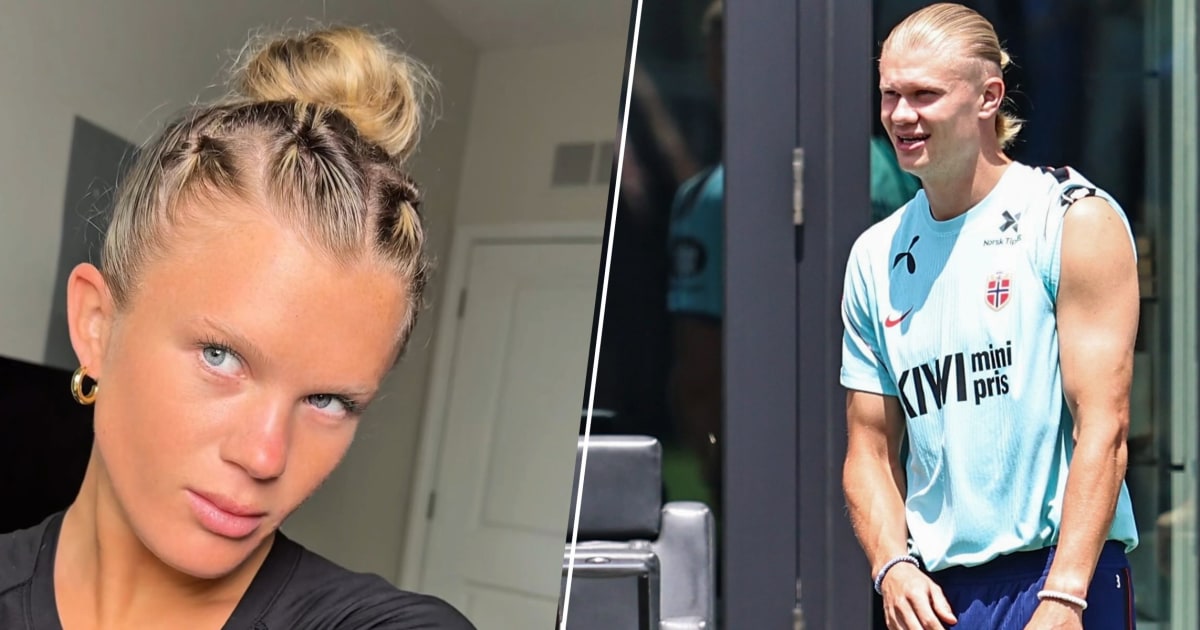 Beauty influencer loving viral Erling Haaland comparisons