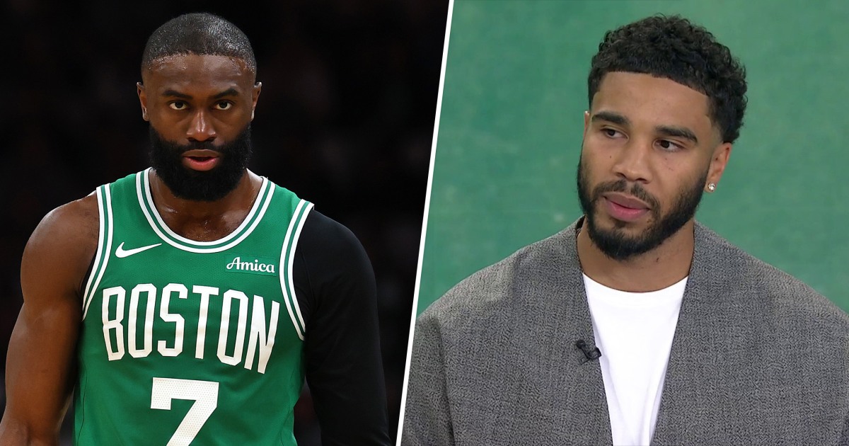 Jayson Tatum Reacts to Rumors He and Jaylen Brown Aren't Close Off the Court