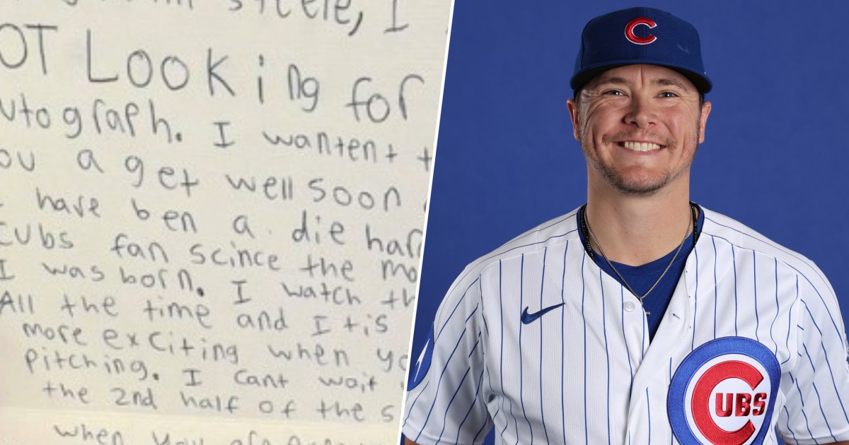 A Young Chicago Cubs Fan Wrote Pitcher Justin Steele a Letter That Made Him Cry