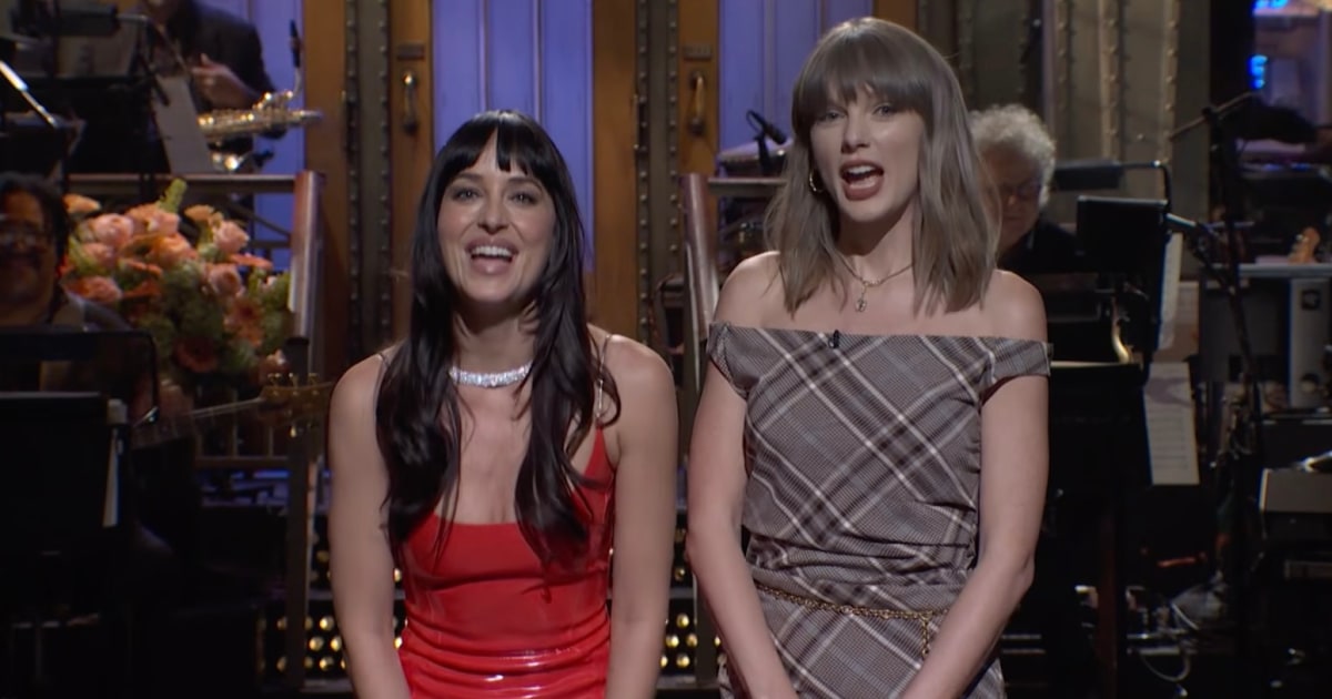 Watch Taylor Swift Crash Dakota Johnson’s ‘SNL’ Monologue Like A True Friend