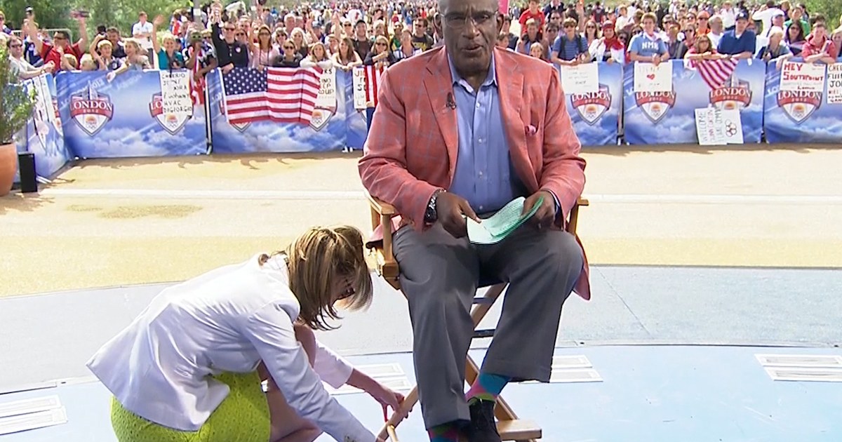 TODAY anchors fight the London 'monsoon'