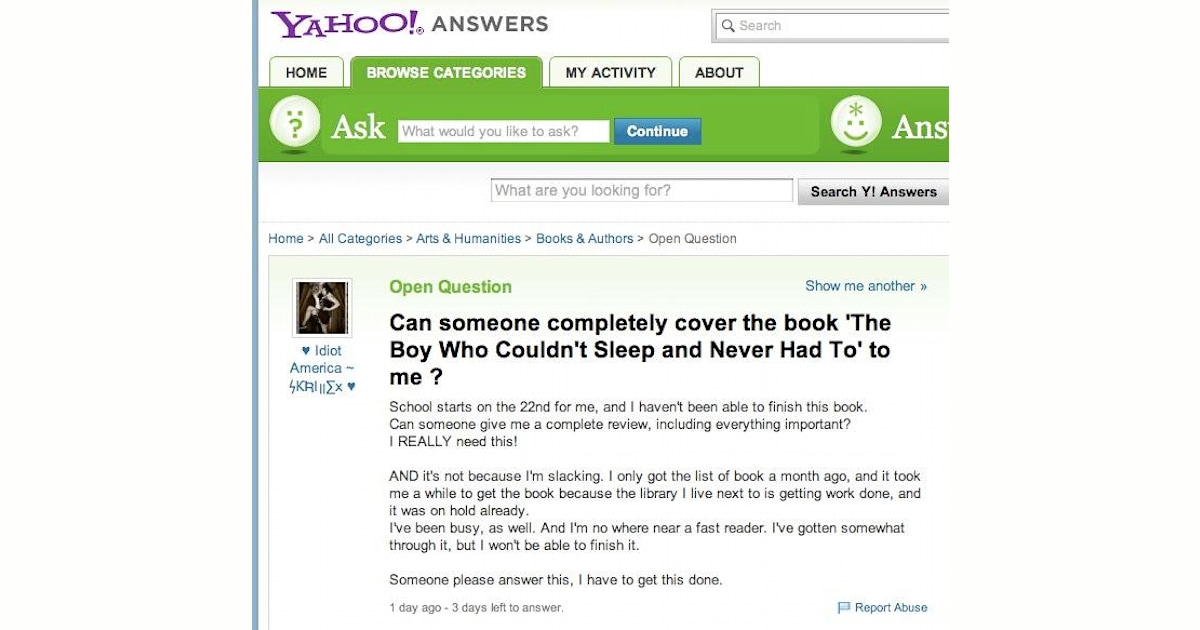 Give true answers about yourself what did