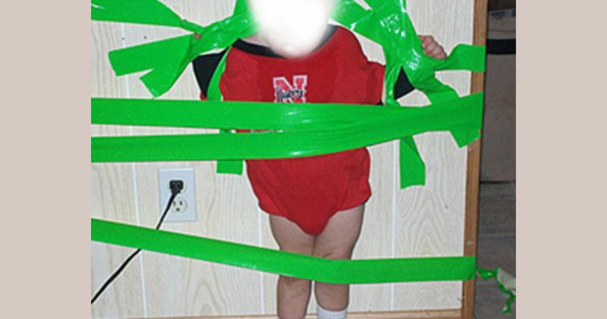 Toddler reunited with mother who ducttaped him to a wall