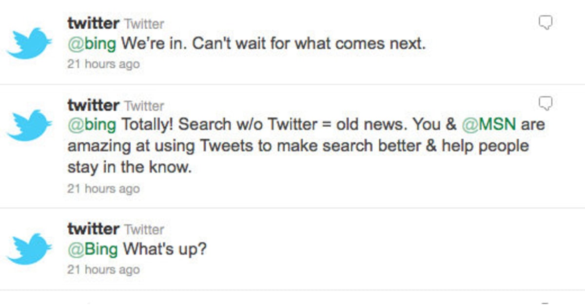 Twitter Keeps Search Deal With Bing Not Google