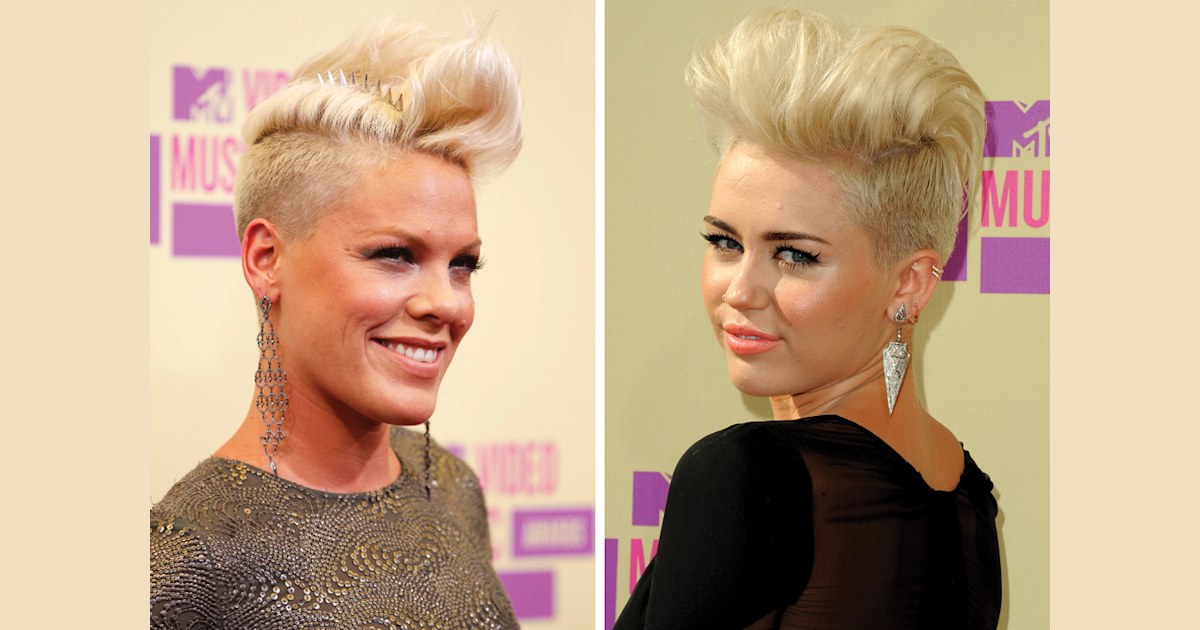 Battle of the blonde Mohawks: Pink vs. Miley Cyrus