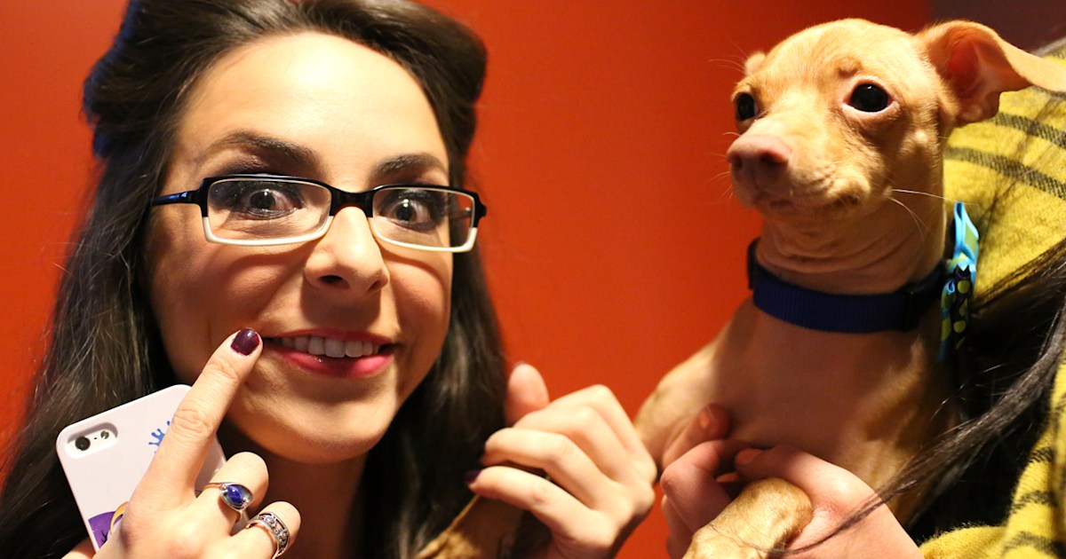 Tuna the dog takes over TODAY greenroom