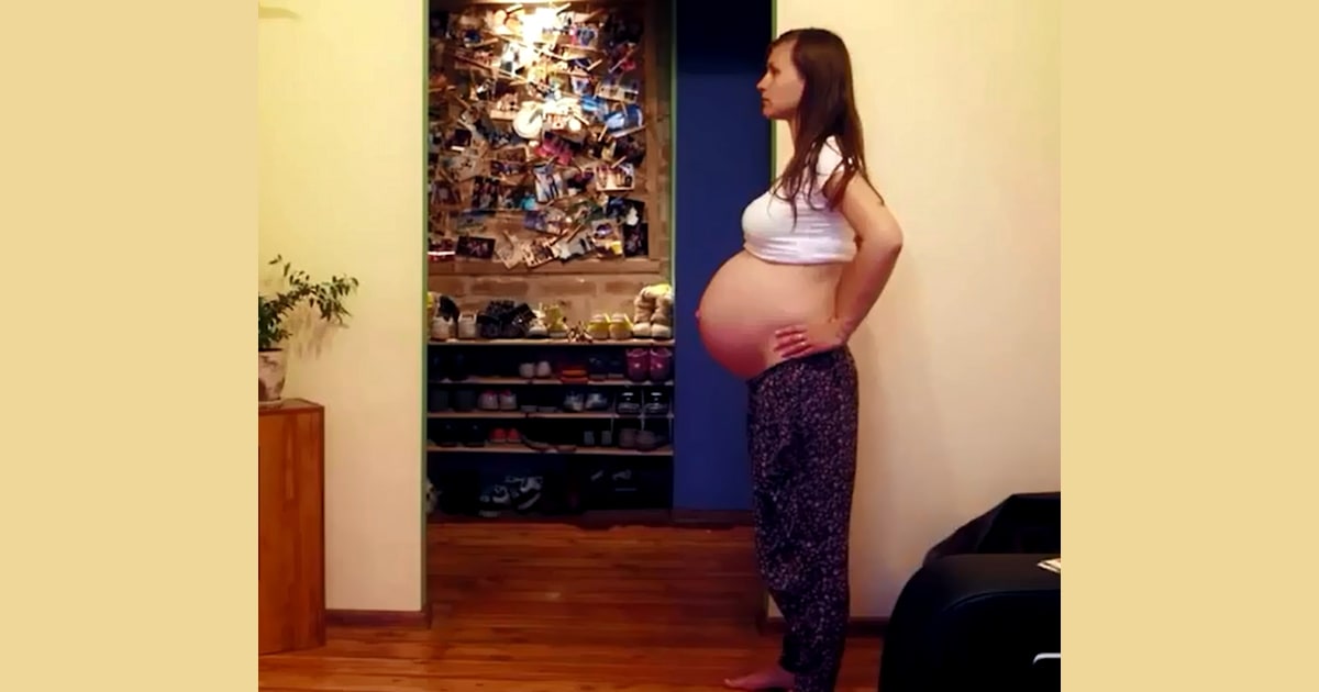 My sister-in-law's pregnancy time lapse: 9 months in 1 minute. Niece was 10  pounds! : r/videos