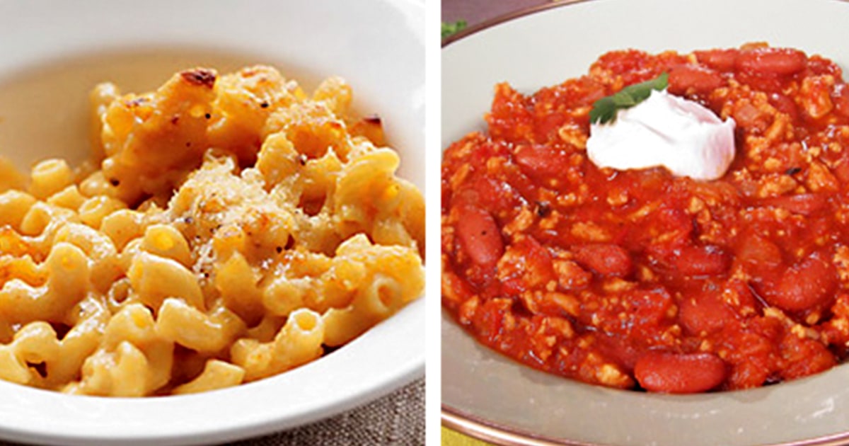 Fabab meals Joy Bauer's slimmeddown mac and cheese, turkey chili, more