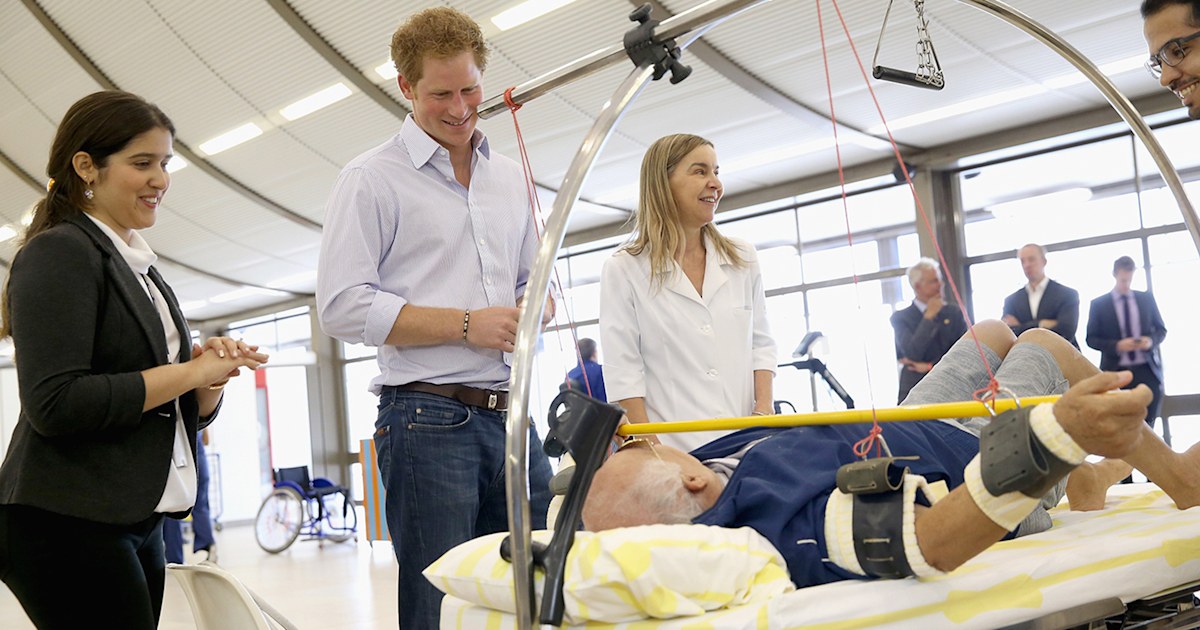 Prince Harry visits hospital patients, takes canoe trip on 4-day royal