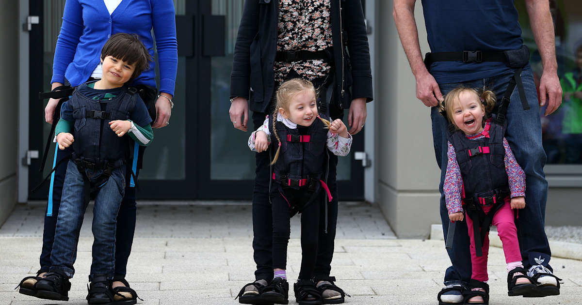 Mom's harness invention gives kids a chance to walk