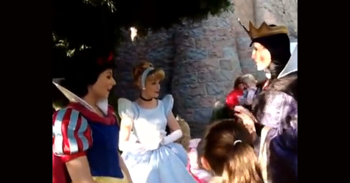 Viral Video Disneyland Evil Queen Is Jealous Of Snow White 